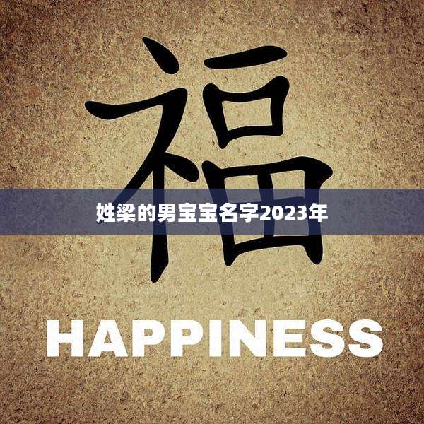 姓梁的男宝宝名字2023年