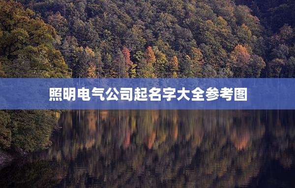 照明电气公司起名字大全参考图