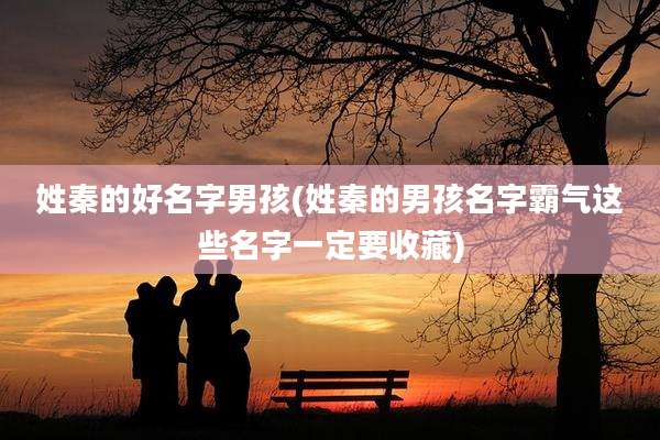 姓秦的好名字男孩(姓秦的男孩名字霸气这些名字一定要收藏)