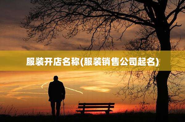 服装开店名称(服装销售公司起名)