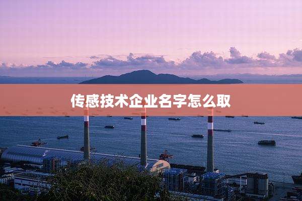传感技术企业名字怎么取