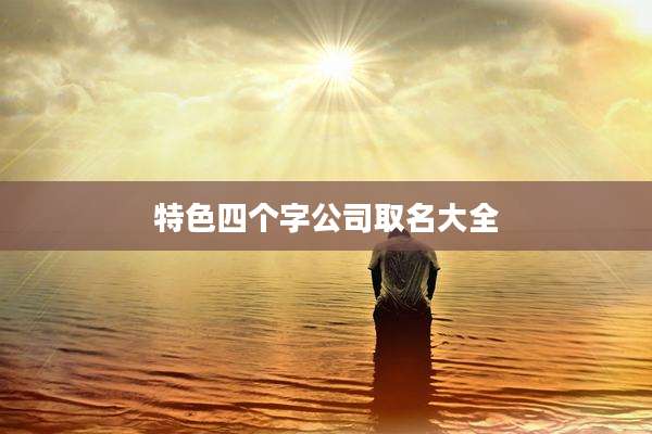 特色四个字公司取名大全