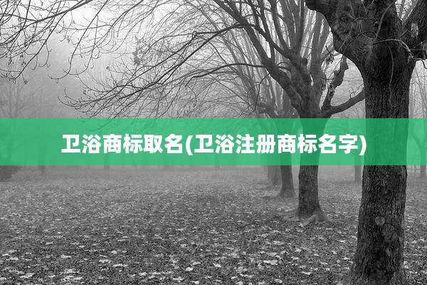 卫浴商标取名(卫浴注册商标名字)