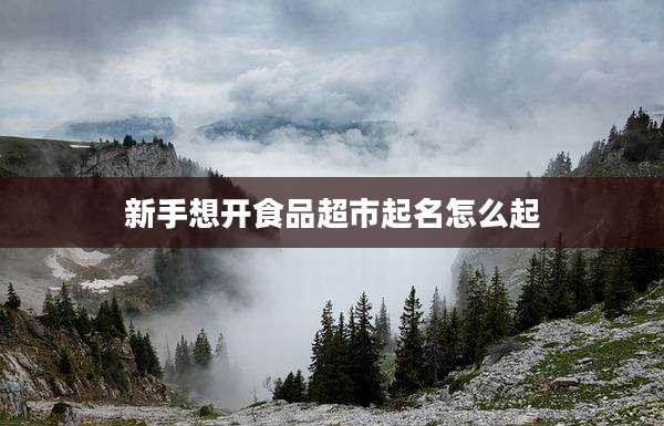 新手想开食品超市起名怎么起