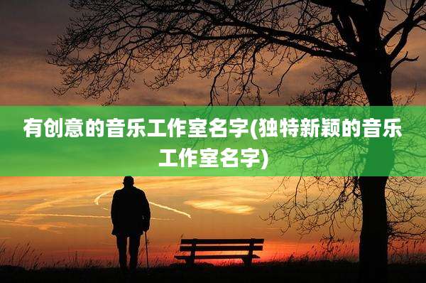 有创意的音乐工作室名字(独特新颖的音乐工作室名字)