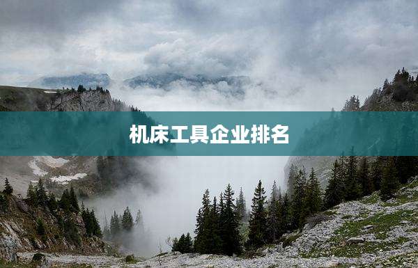 机床工具企业排名