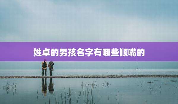 姓卓的男孩名字有哪些顺嘴的