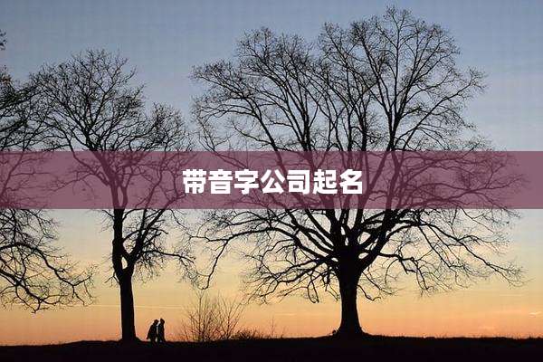带音字公司起名