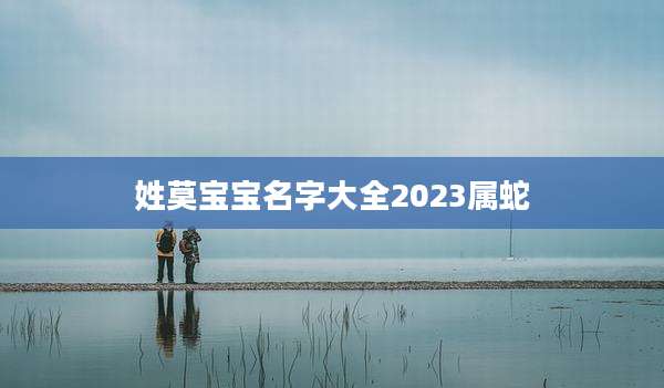 姓莫宝宝名字大全2023属蛇