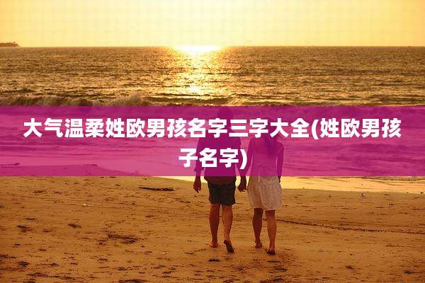 大气温柔姓欧男孩名字三字大全(姓欧男孩子名字)