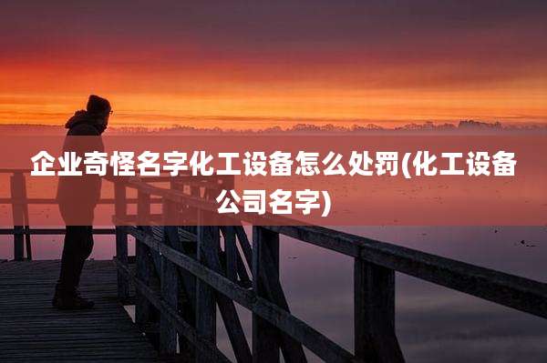企业奇怪名字化工设备怎么处罚(化工设备公司名字)