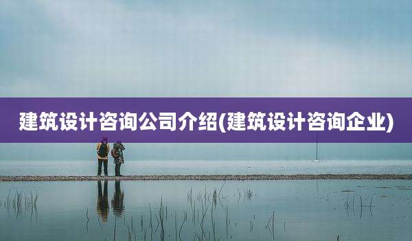 建筑设计咨询公司介绍(建筑设计咨询企业)