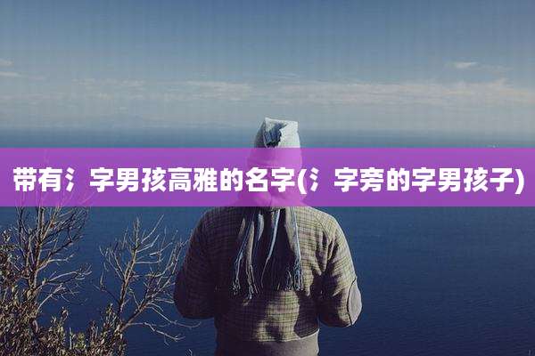 带有氵字男孩高雅的名字(氵字旁的字男孩子)