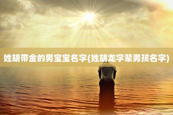 姓胡带金的男宝宝名字(姓胡龙字辈男孩名字)