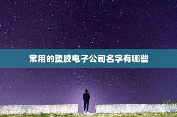 常用的塑胶电子公司名字有哪些