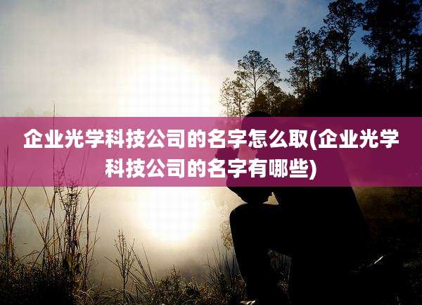 企业光学科技公司的名字怎么取(企业光学科技公司的名字有哪些)