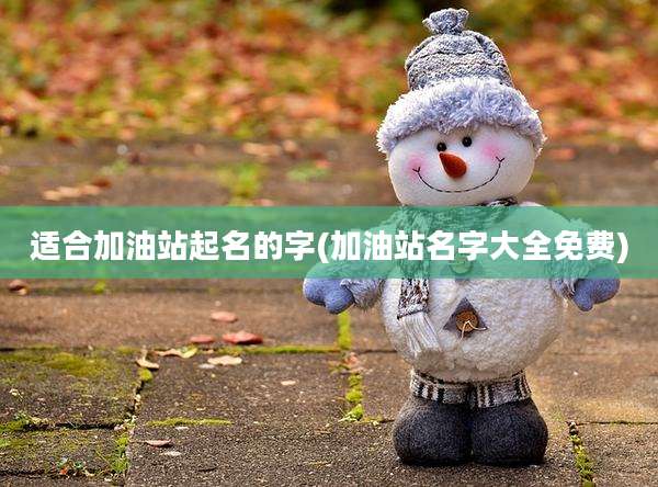 适合加油站起名的字(加油站名字大全免费)