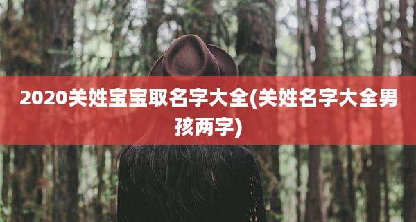 2020关姓宝宝取名字大全(关姓名字大全男孩两字)