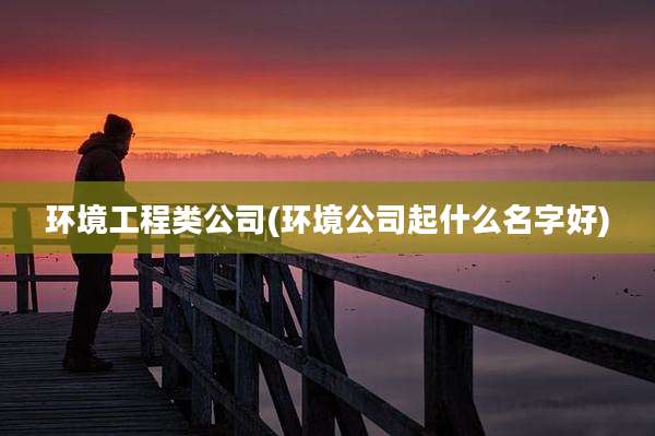 环境工程类公司(环境公司起什么名字好)