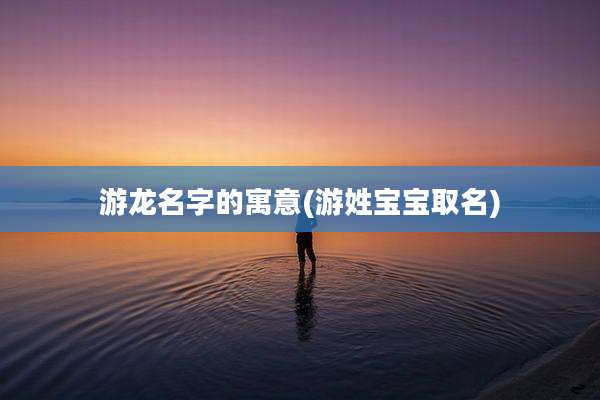 游龙名字的寓意(游姓宝宝取名)