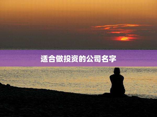 适合做投资的公司名字