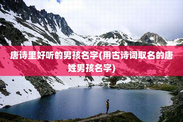 唐诗里好听的男孩名字(用古诗词取名的唐姓男孩名字)