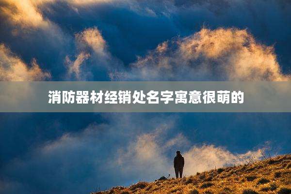 消防器材经销处名字寓意很萌的