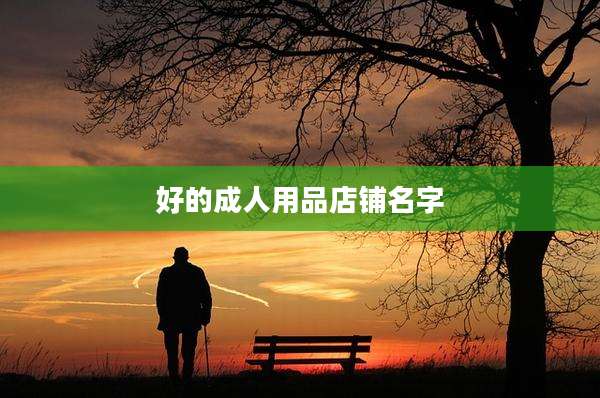 好的成人用品店铺名字