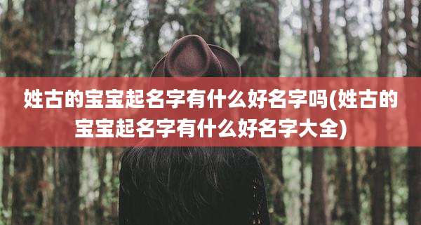 姓古的宝宝起名字有什么好名字吗(姓古的宝宝起名字有什么好名字大全)