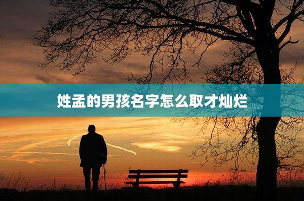 姓孟的男孩名字怎么取才灿烂
