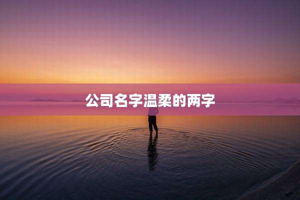 公司名字温柔的两字