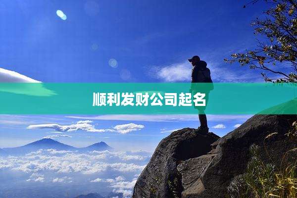 顺利发财公司起名