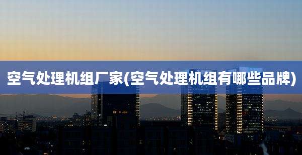 空气处理机组厂家(空气处理机组有哪些品牌)