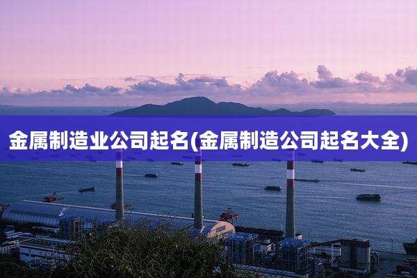 金属制造业公司起名(金属制造公司起名大全)
