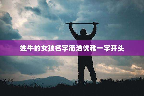 姓牛的女孩名字简洁优雅一字开头