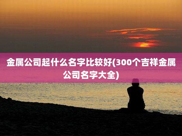 金属公司起什么名字比较好(300个吉祥金属公司名字大全)