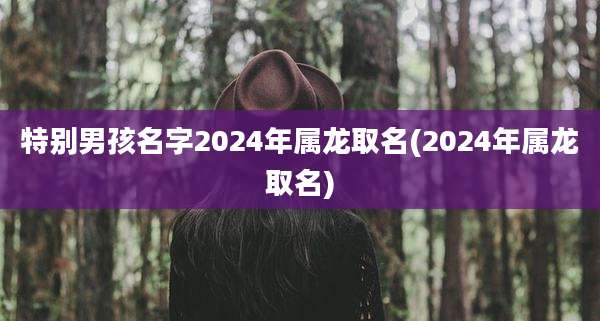 特别男孩名字2024年属龙取名(2024年属龙取名)