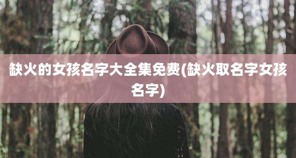 缺火的女孩名字大全集免费(缺火取名字女孩名字)
