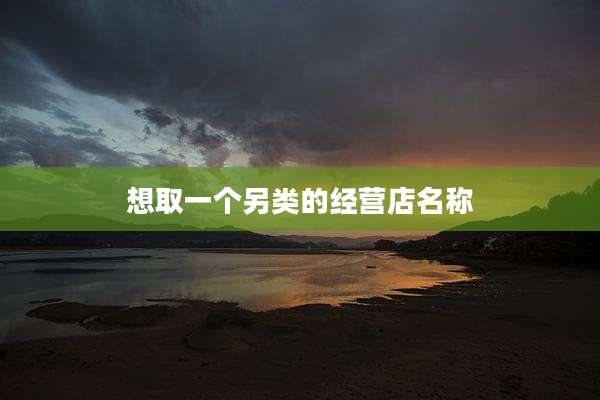 想取一个另类的经营店名称