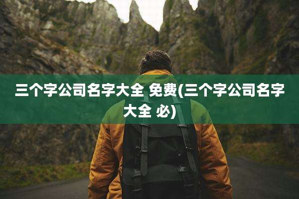 三个字公司名字大全 免费(三个字公司名字大全 必)