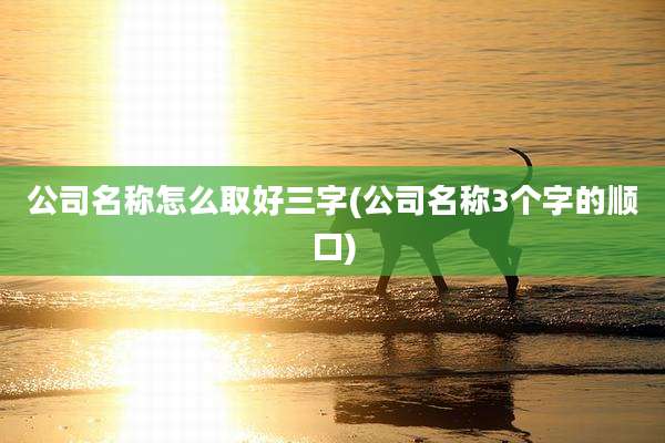 公司名称怎么取好三字(公司名称3个字的顺口)