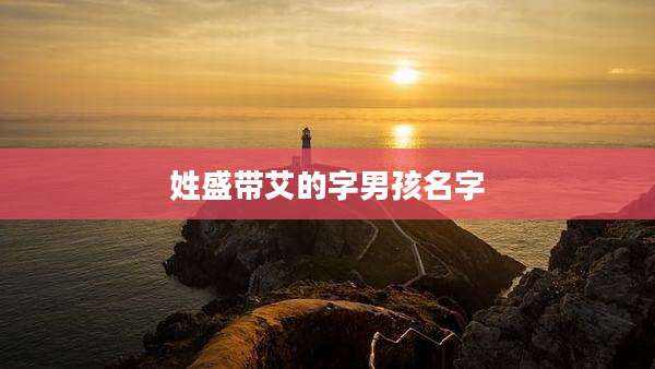 姓盛带艾的字男孩名字