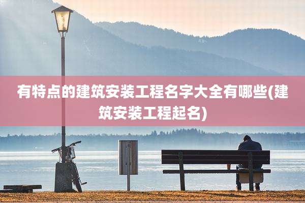 有特点的建筑安装工程名字大全有哪些(建筑安装工程起名)