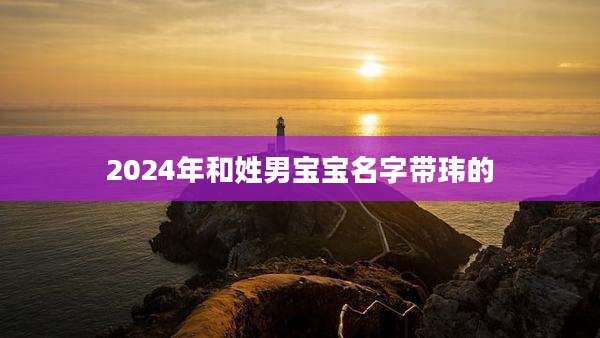 2024年和姓男宝宝名字带玮的