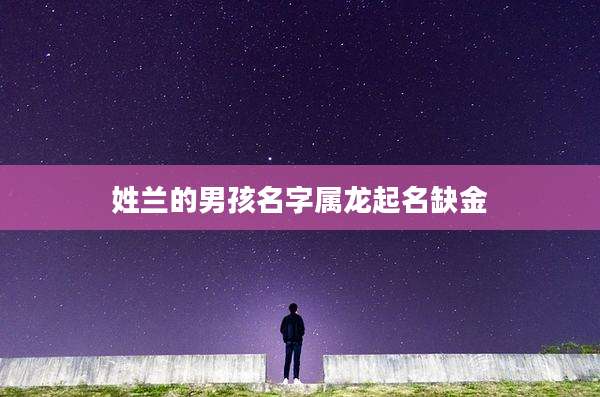 姓兰的男孩名字属龙起名缺金