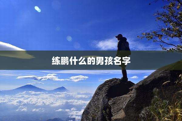练鹏什么的男孩名字