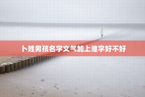 卜姓男孩名字文气加上淮字好不好