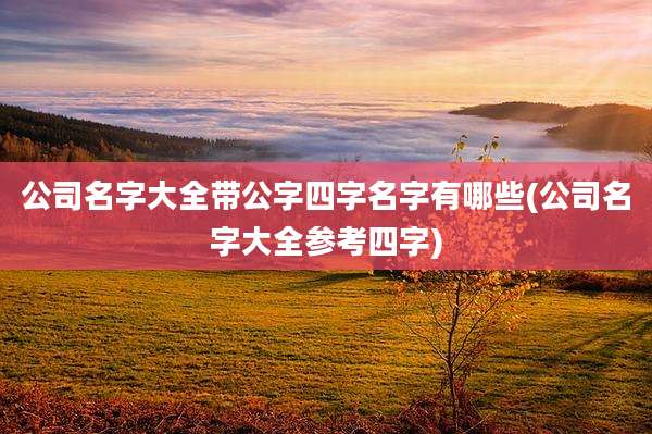 公司名字大全带公字四字名字有哪些(公司名字大全参考四字)