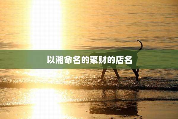 以湘命名的聚财的店名