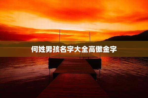 何姓男孩名字大全高傲金字
